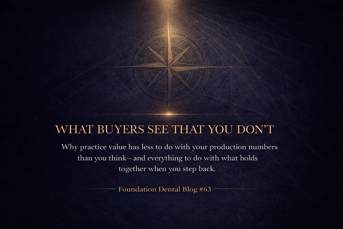 Graphic: What buyers see that you don't. Why practice value has less to do with your production numbers than you think, and everything to do with what holds together when you step back.