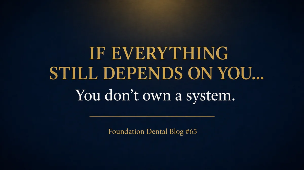 Graphic: If everything still depends on you, you don't own a system.