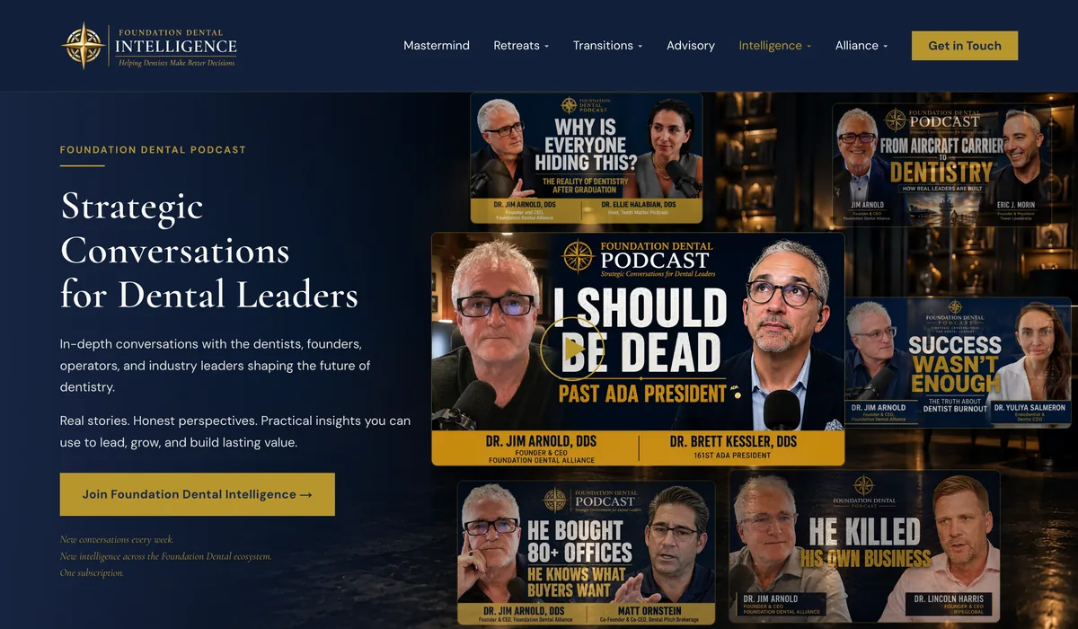 The Foundation Dental Podcast website