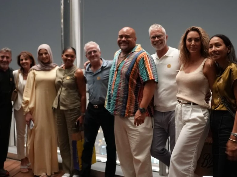 Members together on a terrace at an in-person Foundation Dental event