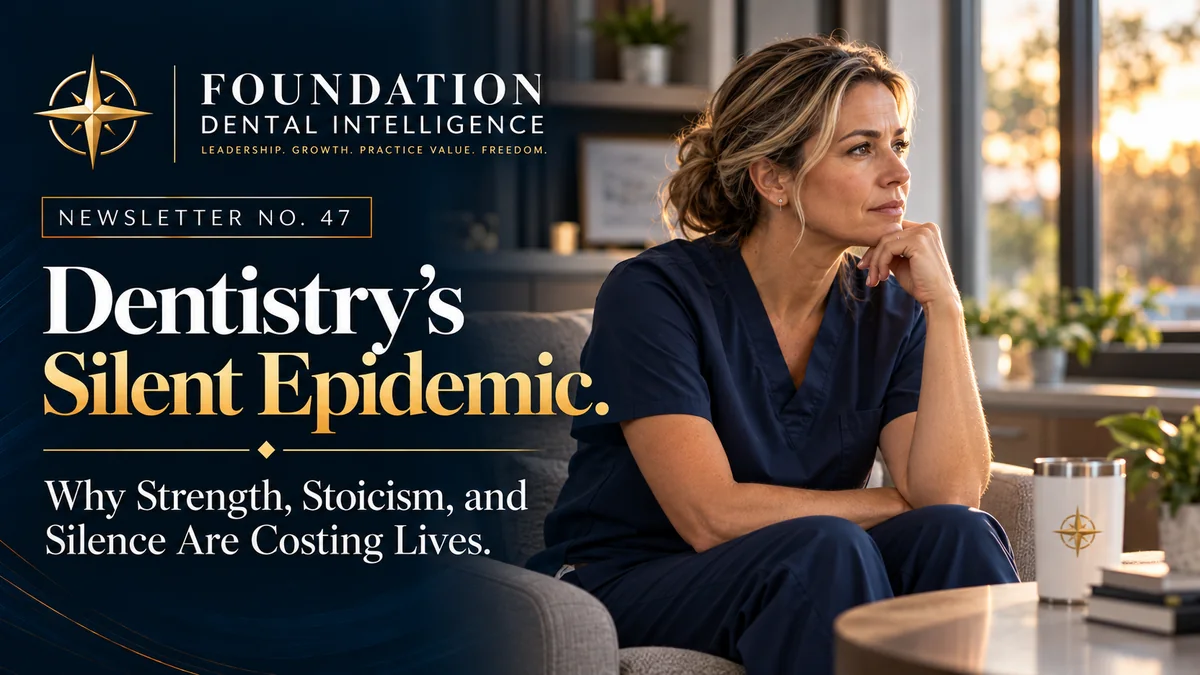 Foundation Dental Intelligence Newsletter No. 47, Dentistry’s Silent Epidemic., by Dr. Jim Arnold.
