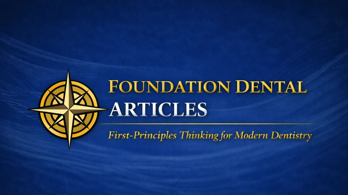 Foundation Dental Intelligence Newsletter No. 55, The Practice Doesn't Need a Better Dentist., by Dr. Jim Arnold.