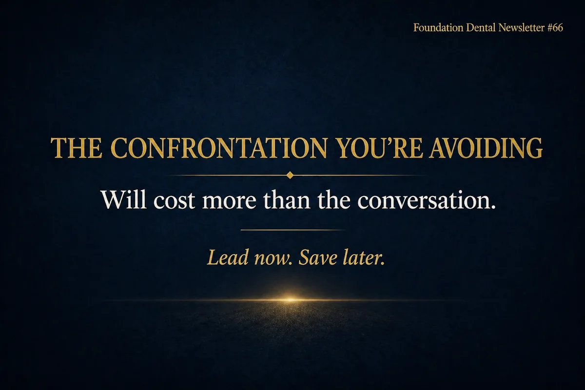 Graphic: The confrontation you're avoiding will cost more than the conversation. Lead now, save later.