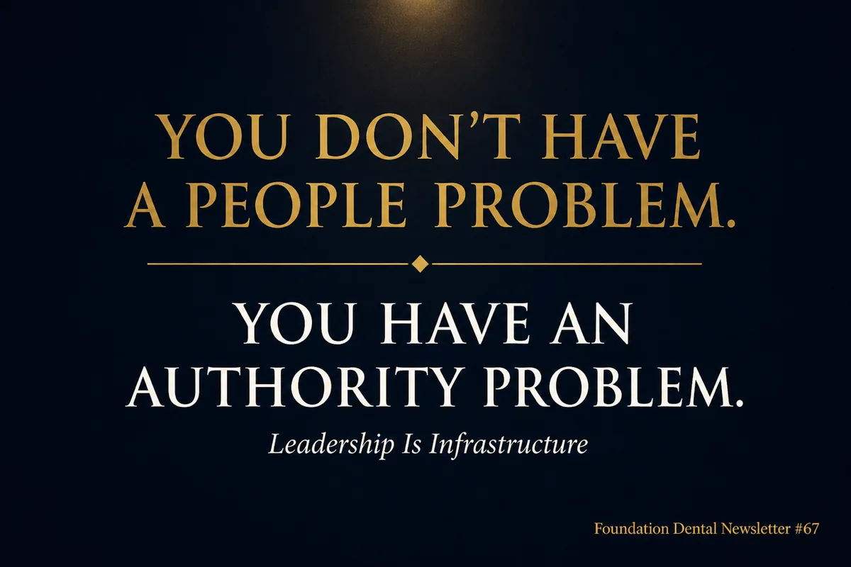 Graphic: You don't have a people problem. You have an authority problem. Leadership is infrastructure.